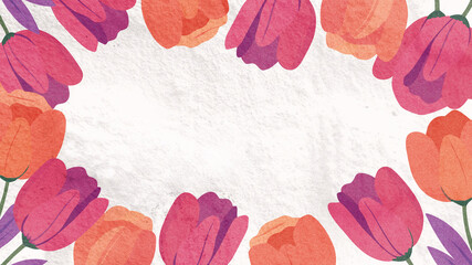 Vibrant spring flowers illustrated in a cheerful arrangement.