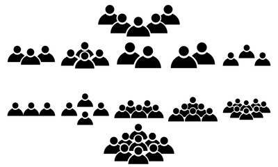 Fototapeta premium Set Of Team Icon, Simple Icon Vector Design, best used for presentation, application, web and banner 