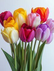 Obraz premium tulip flower isolated on white background