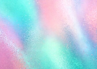 Fototapeta premium Grainy holographic pink and mint gradient textures, combining pastel tones for elegant digital backdrops