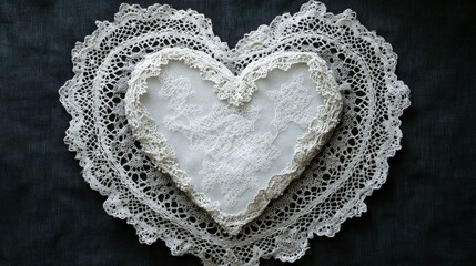 Obraz premium Heart shaped lace