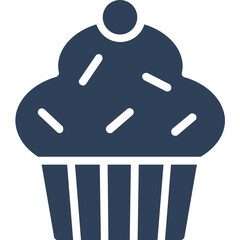Muffin  vector icon with an isolated background 