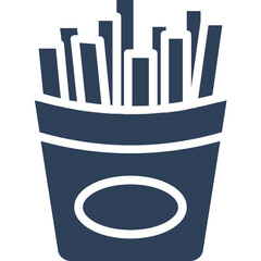 French Fries vector icon with an isolated background 