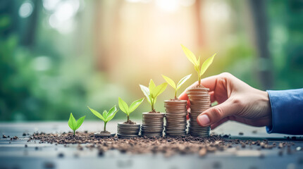 Innovative idea symbolized by a glowing lightbulb surrounded by golden coins, representing creativity and financial success. Conceptual image of inspiration and prosperity