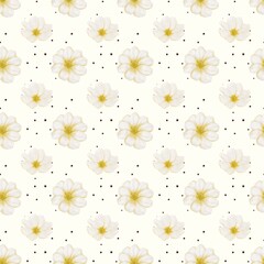 Cherry blossom pattern design for fabric and packaging use with floral elements