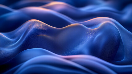Obraz premium Subtle geometry and smooth gradients in blue tones create serene and calming visual experience. flowing textures evoke sense of tranquility and depth