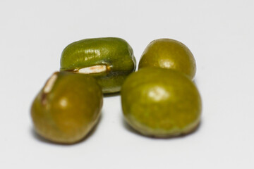 Mung beans isolated on white background