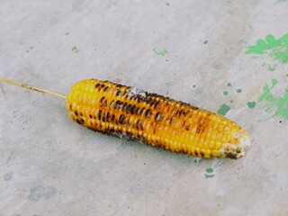 Grilled corn on the cob, smoky, sweet, and delicious treat. Suitable for a classic summertime barbecue
