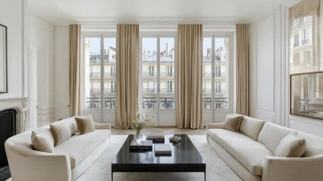 Elegant Parisian Apartment Living Room
