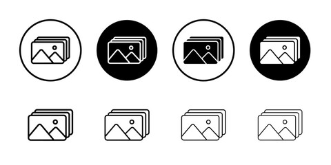 Gallery icon linear logo isolated