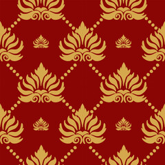 Vector damask seamless background. Classical luxury old fashioned damask ornament, victorian seamless texture for wallpapers, textile, wrapping. Exquisite floral baroque template.