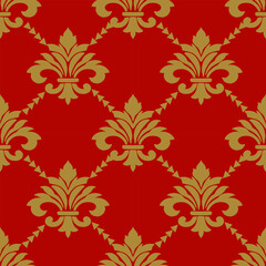 Vector damask seamless background. Classical luxury old fashioned damask ornament, victorian seamless texture for wallpapers, textile, wrapping. Exquisite floral baroque template.