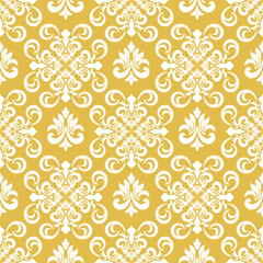 Vector damask seamless background. Classical luxury old fashioned damask ornament, victorian seamless texture for wallpapers, textile, wrapping. Exquisite floral baroque template.