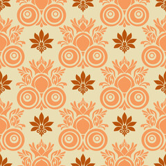 Vector damask seamless background. Classical luxury old fashioned damask ornament, victorian seamless texture for wallpapers, textile, wrapping. Exquisite floral baroque template.