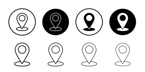 Map marker icon linear logo isolated