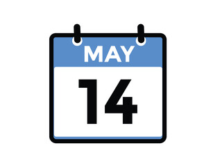 June 14 - Daily Calendar Icon with day of month