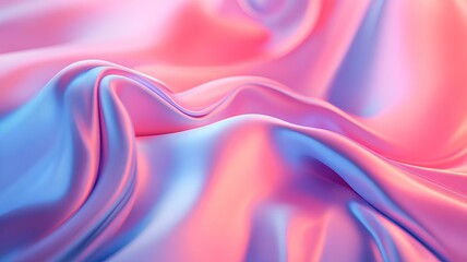 Fototapeta premium pink blue gradient fabric fold background. colorful silk background