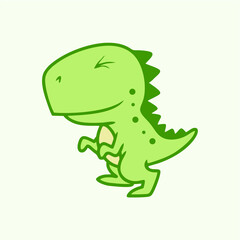cute t-rex character dinosaur illustration
