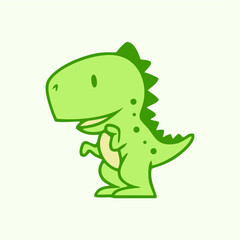 cute t-rex character dinosaur illustration