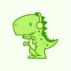 cute t-rex character dinosaur illustration