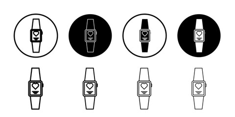 Smartwatch icon linear logo isolated