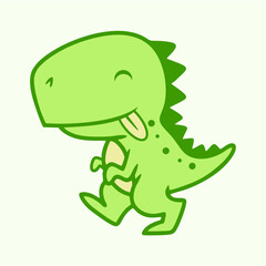 cute t-rex character dinosaur illustration
