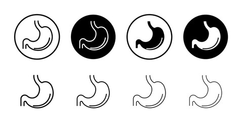 Stomach icon linear logo isolated
