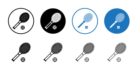 Tennis icon linear logo isolated