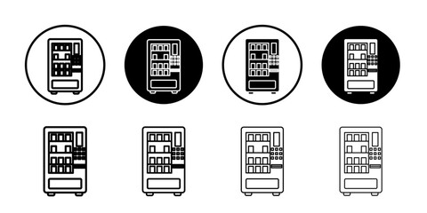 Vending machine icon linear logo isolated