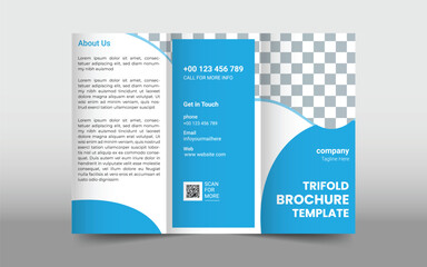 modern trifold business brochure Design  template
