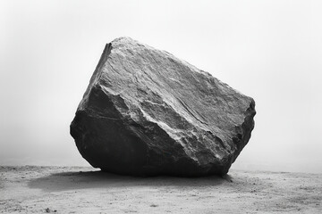 Incredible rock formation standing alone against a minimalistic backdrop