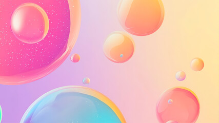 Colorful Soap Bubbles Dance in Pastel Hues, Creating a Whimsical Moment of Joy and Beauty in a Serene Atmosphere. Generative AI