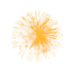 Realistic golden firework spark explosion, perfect for festive celebrations, PNG
