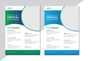 Clean Beautiful Medical Bouche flyer template vector design