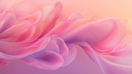 Obraz premium Elegant Flowing Abstract Fabric in Soft Pink and Lavender Shades