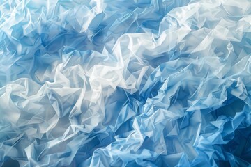 Obraz premium Blue and white fabric forming abstract shapes, background for fashion, design or art