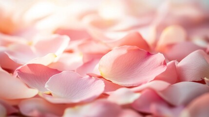 Soft Pink Rose Petals on a Gentle Background for Floral Themes