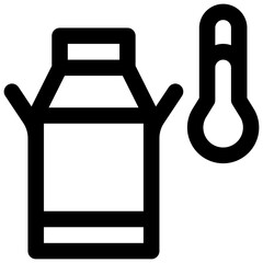 Pasteurization. Editable stroke vector icon.