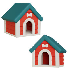 dog house 3D icon graphic