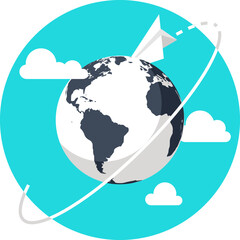 Startup flat vector web icon