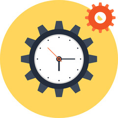 Time Management flat vector web icon