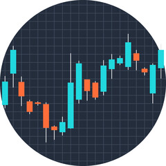 Stock Market flat vector web icon