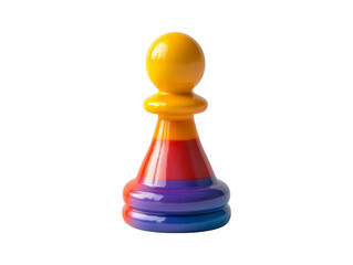 Colorful 3D Plasticine Game Piece on Transparent Background