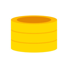 Stack of gold coins icon. Money and wealth sign. Vector illustration