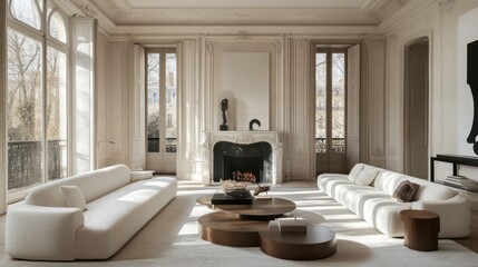 Elegant Parisian Living Room Interior Design