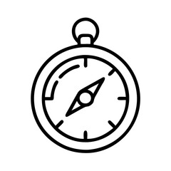 pocket compass icon, pocket compass line art - simple line art of pocket compass, perfect for pocket compass logos and icons and themed design