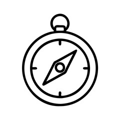 pocket compass icon, pocket compass line art - simple line art of pocket compass, perfect for pocket compass logos and icons and themed design