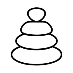 rock cairn trail marker icon, rock cairn trail marker line art - simple line art of rock cairn trail marker, perfect for rock cairn trail marker logos and icons and themed design