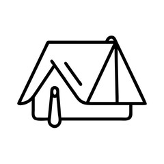 shelter tarp icon, shelter tarp line art - simple line art of shelter tarp, perfect for shelter tarp logos and icons and themed design