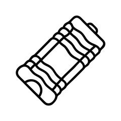 sleeping pad icon, sleeping pad line art - simple line art of sleeping pad, perfect for sleeping pad logos and icons and themed design